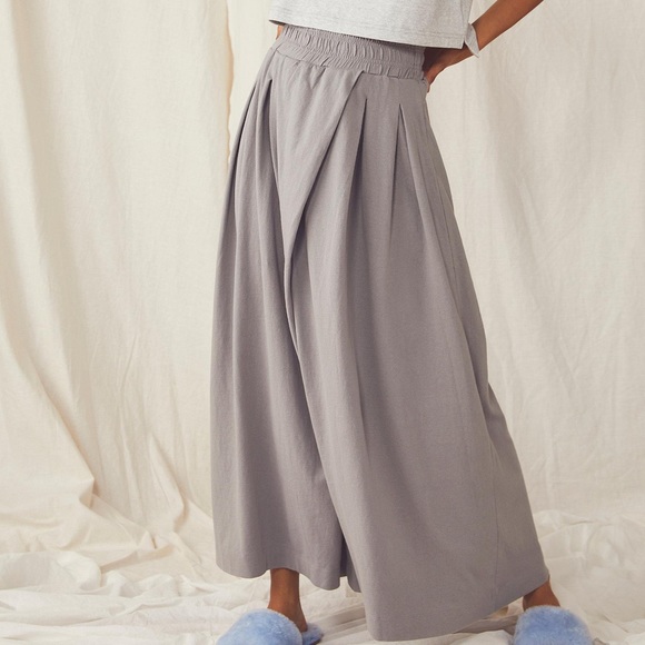 Free People Pants - 🆕 Free People The Cloud Wrap Pants • Grey • Wide Leg • S